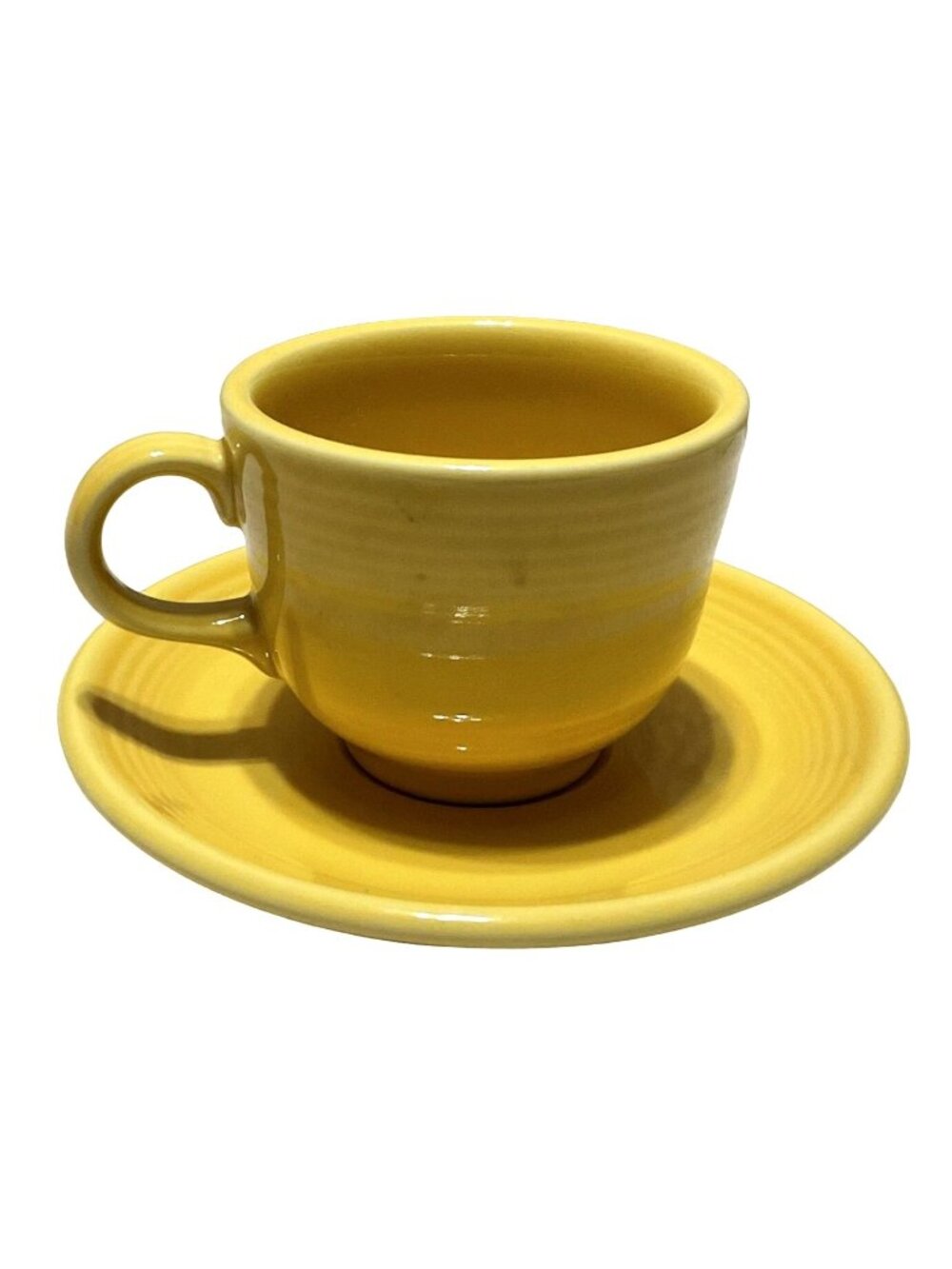 Fiestaware Cup Saucer Sunflower Yellow 2011 Fiesta ZZB Lead Free Cup is Modern